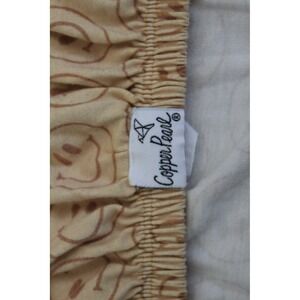 Copper Pearl Vance Smiley Face Fitted Crib Sheet Tan Brown Knit Nursery Bedding